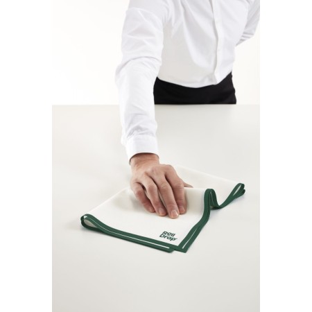 10 Strofinacci in cotone bianco e verde - Roll drap