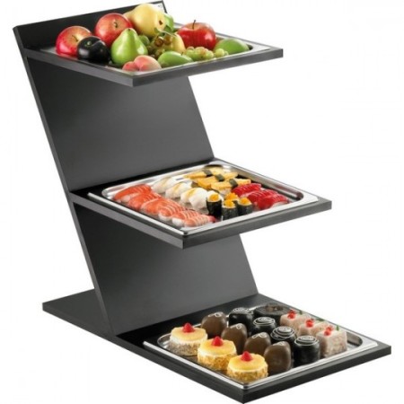 Alzata Buffet 3 Piani Neutra 2/3 GN Pintinox | Ristorazione Professionale