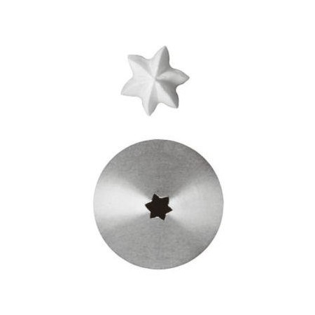 Bocchetta inox foro a stella mm 3 - 6 punte