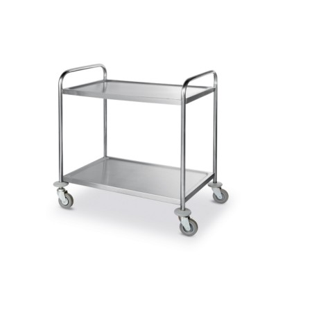 Carrello inox professionale 2 ripiani – Robusto e silenzioso