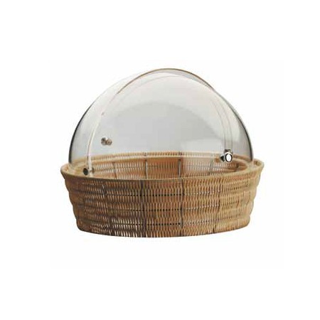 Cestino Tondo in Rattan con Cloche Abert | Buffet e Pane