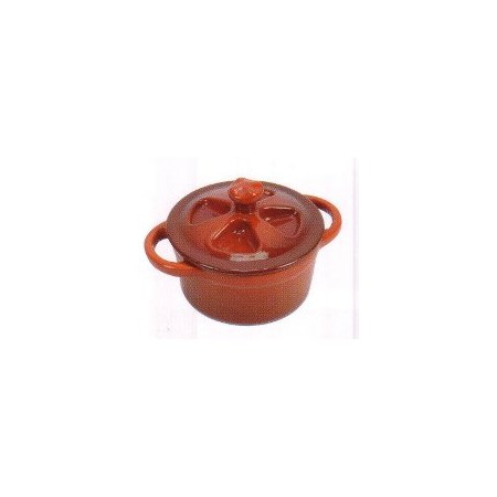 Cocotte Tonda in Ghisa Rossa 10 cm – Professionale