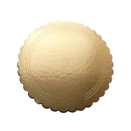 Disco sottotorta oro in cartone cm 34