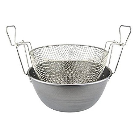Friggitrice con cestello cm.42 ferro-spazz cestello rete met.
