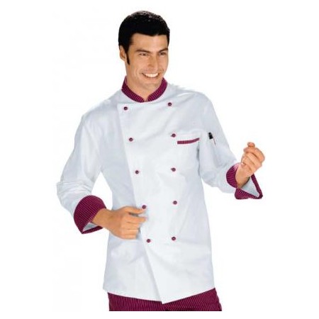 Giacca cuoco Vienna Bordeaux tg.M Isacco