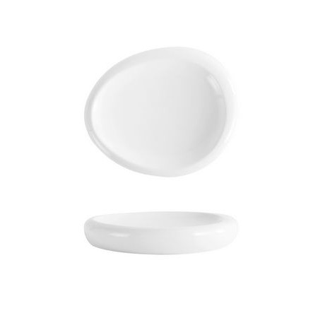 Piatto alto Ovale cm.26X22 bianco