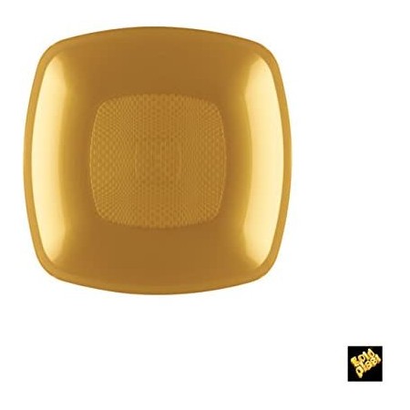 Piatto dessert quadrato oro 18x18 - 12pz