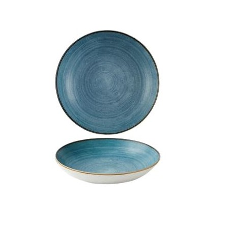 Piatto fondo cm. 23,5 azzurro Raw Churchill