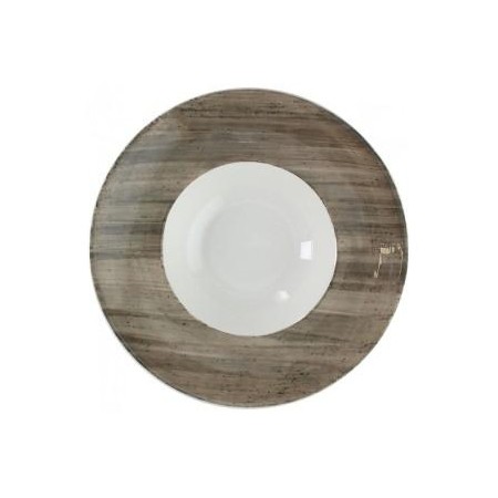 Piatto fondo gourmet cm.27 B-Rush Grigio