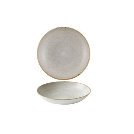 Piatto fondo Stone raw grigio 24,8 cm Churchill