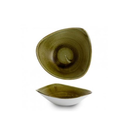 Piatto Fondo Triangolare 23,5 cm Verde Plume Churchill | DAC Forniture