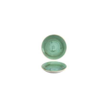 Piatto fondo verde cm 24,8-Churchill Stonecast