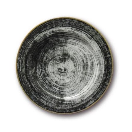 Piatto frutta 21 cm Ischia Black Round- Saturnia