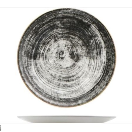 Piatto piano cm.26 Siviglia Black round Saturnia