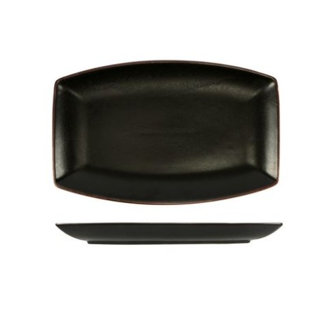 Piatto rettangolare marrone 32x20 cm Stromboli