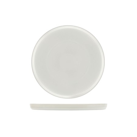 Piatto tondo bianco con bordo alto cm.28,5