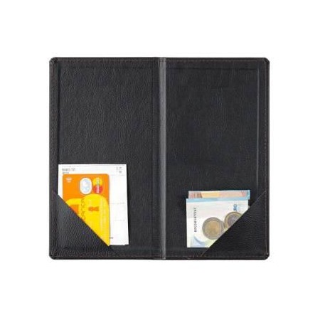 Portaconto nero Gourmet in semilpelle elegante