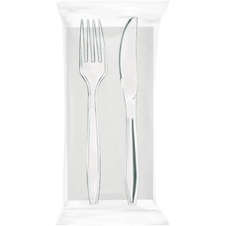 Posate Bis in Plastica Rigida Trasparente  6GR+ tov.lo 2 veli 800pz