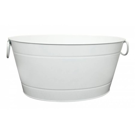 Secchiello party time bianco verniciato cm.40x28x22