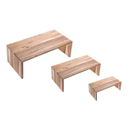 Set Espositori Buffet in Acacia Maxi 3 Pezzi