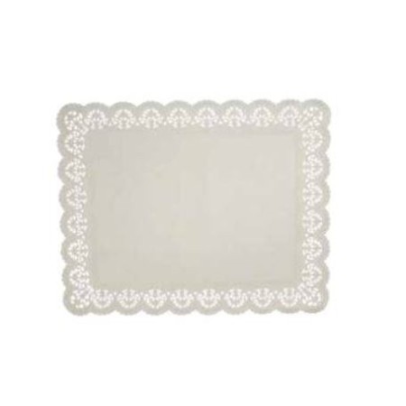 Sottodolci rett. cm.46x36 bianco 100 pz