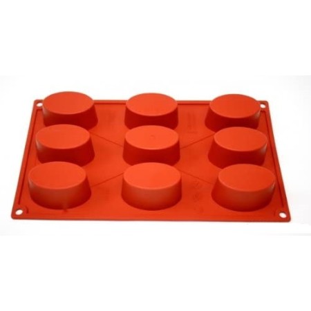 Stampo in silicone ovale multiporzione 9 impronte - Pavoni