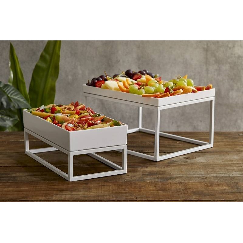 Stand Buffet Bianco in Metallo GN 2/4 53x16,5x16 cm