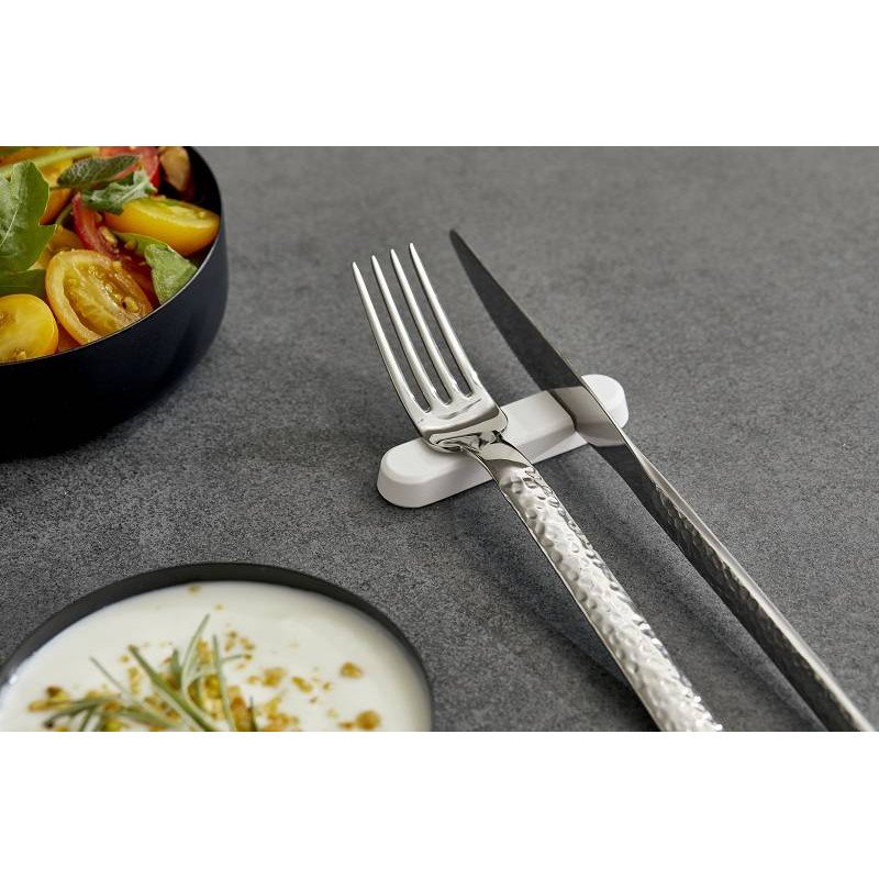 Supporto per posate in melamina bianca cm.8x2x1 - cnf 6 pz