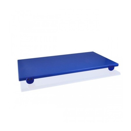 Tagliere polietilene blu con 2 fermi cm 50x30x2
