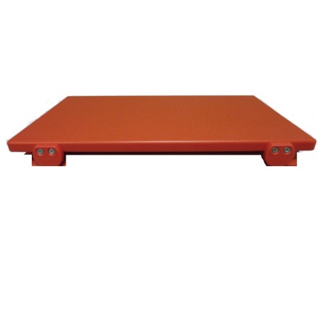 Tagliere polietilene Rosso con fermi e viti inox cm.50x30x2