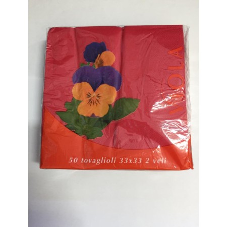 Tovaglioli rosso 2 Veli – 50 pz in Offerta!