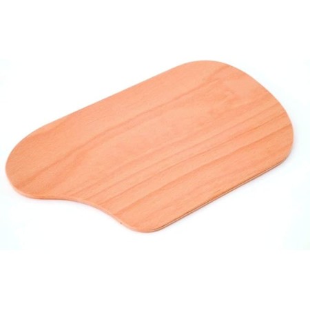 Vassoio ergonomico in faggio di GiMetal da monoporzione, diametro 27x20 cm