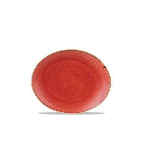 Vassoio ovale cm.19,2 rosso Churchill Stonecast
