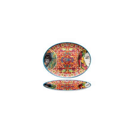 Vassoio ovale melamina cm 46x35 Caltagirone