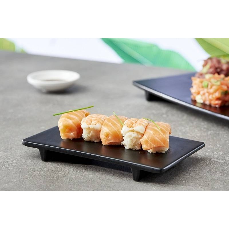 Vassoio Sushi nero in melamina - 27x18x2,3 cm -