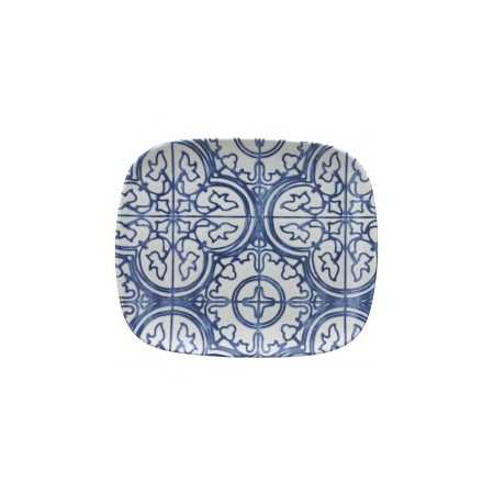 Piatto rettangolare cm 31 Maiolica blu Tognana