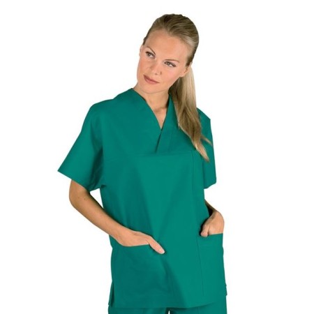 Casacca collo a V verde tg.M Isacco