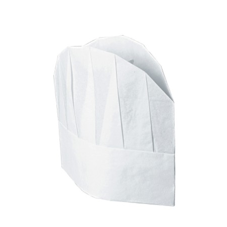 Confezione 10 cappelli cuoco in tnt cm 23 Isacco