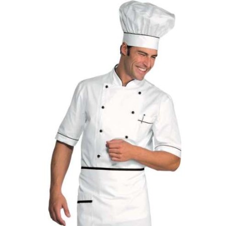 Giacca cuoco Alicante bianca e nera tg.L Isacco