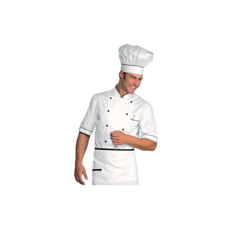 Giacca cuoco Alicante bianca e nera tg.XXL Isacco