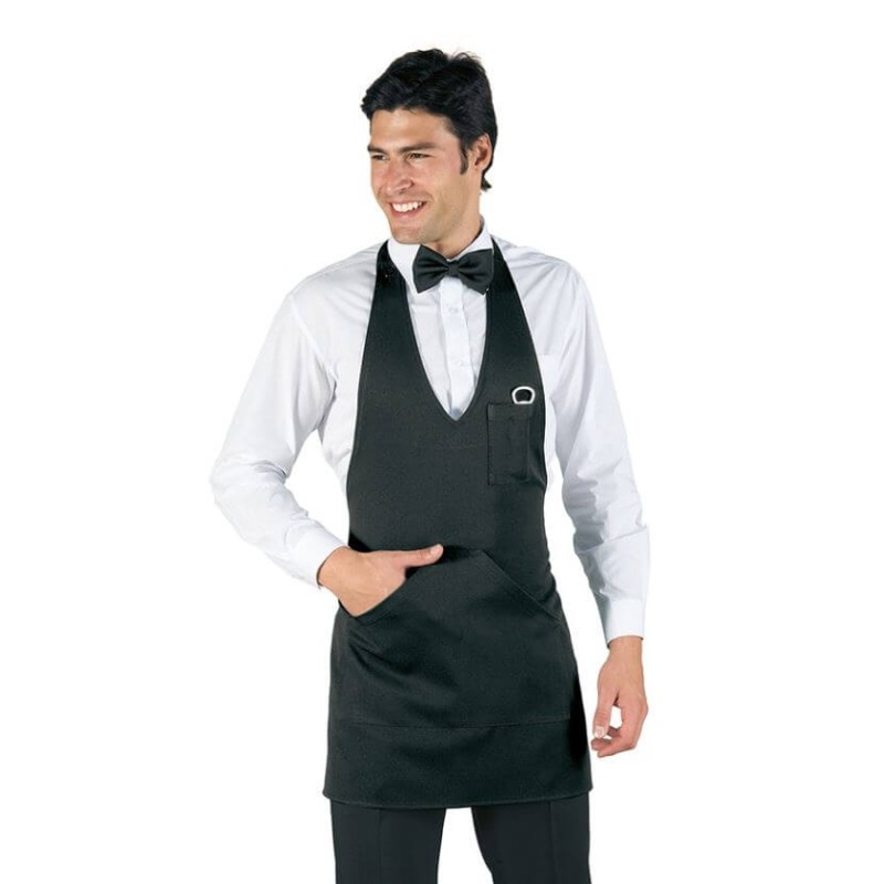 Grembiule Bistro nero Taglia unica Isacco