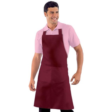 Grembiule pettorina 70x90 bordeaux Isacco