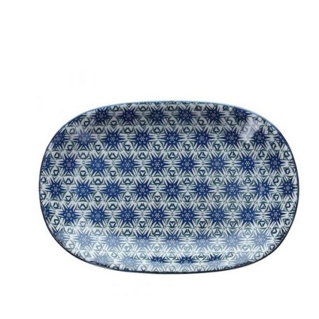 Piano Ovale da 28 cm SapaPorcellana Blu Tognana