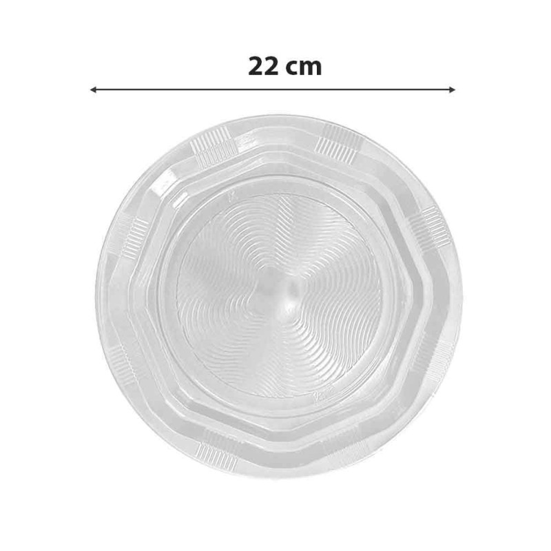 Piatti piani ottagonali diam. 22 bianchi - 25  pz Dopla