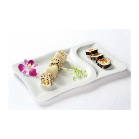 Piatto 2 scompart 36x23,5 Lubiana Gourmet