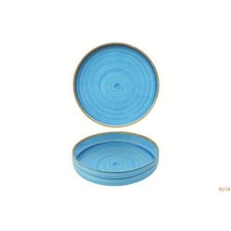 Piatto fondo Cm.20 Blu Kaden acqua