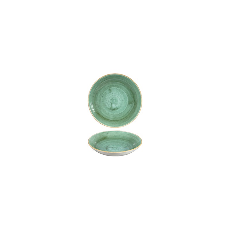Piatto fondo verde cm 24,8-Churchill Stonecast