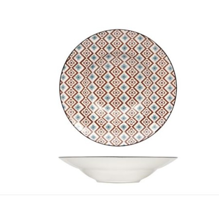 Piatto pasta cm 27,5 decoro Brown Mosaik