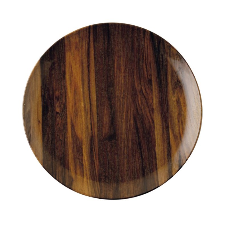 Piatto Piano Cm 27,5 Wood Essence Porcellana