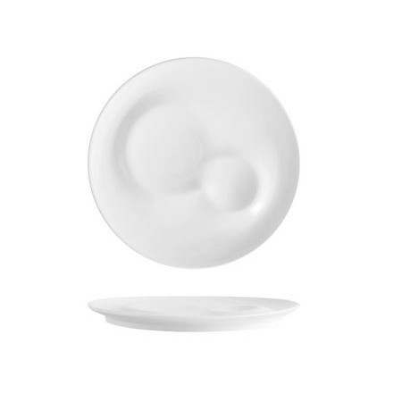 Piatto piano gourmet tondo cm 32 bianco